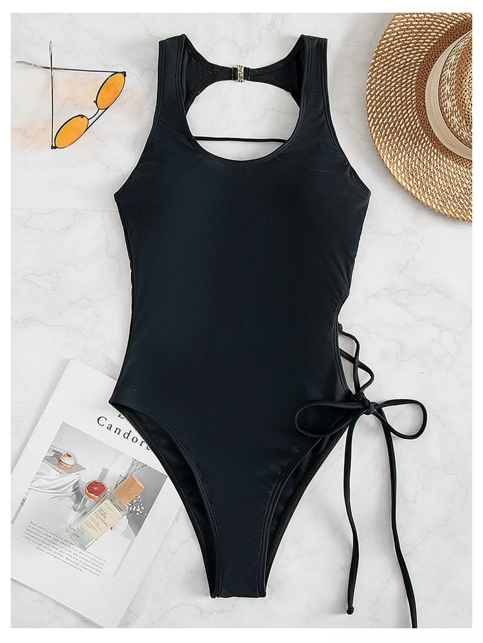 Lace-up One Piece Bikini/Body Suit