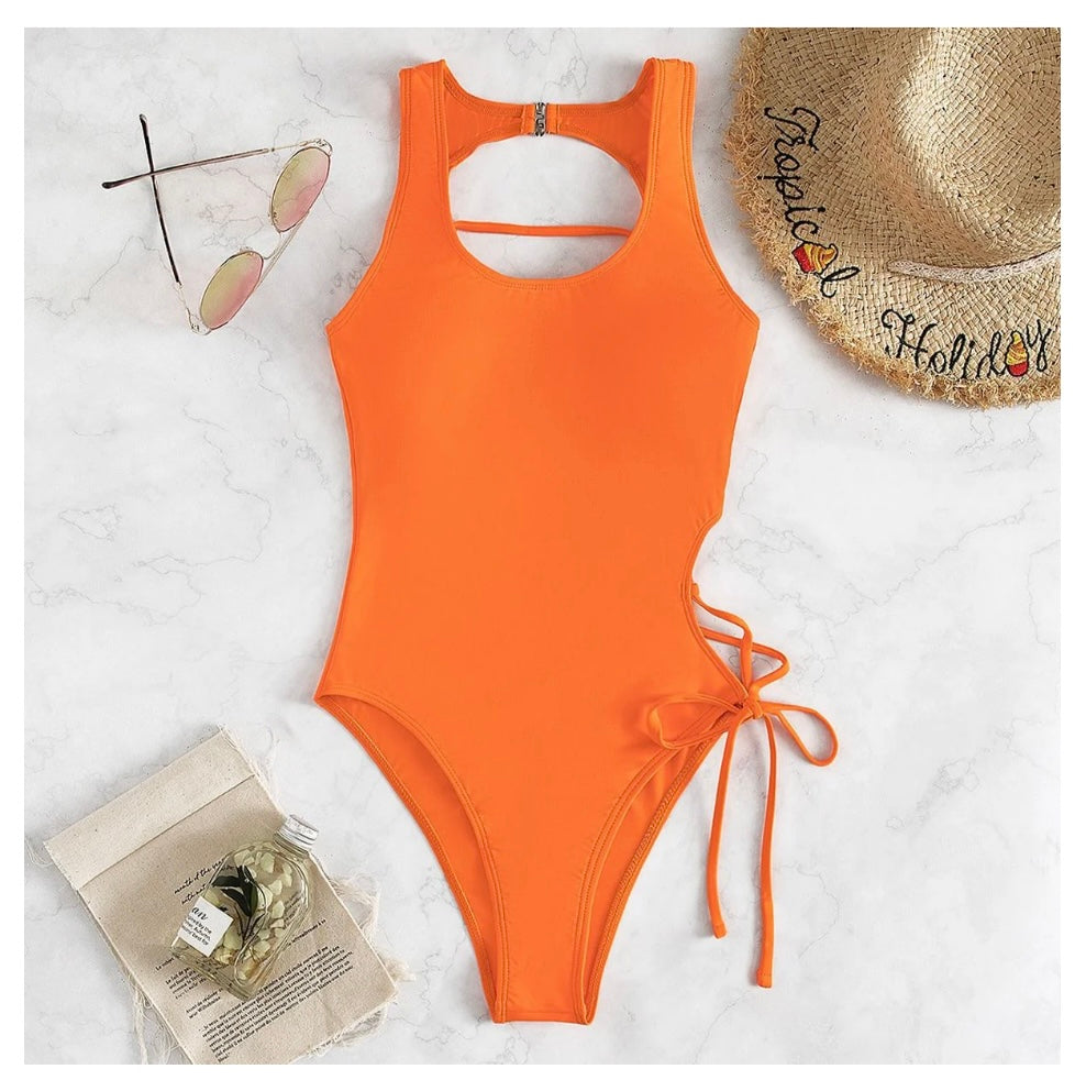 Lace-up One Piece Bikini/Body Suit