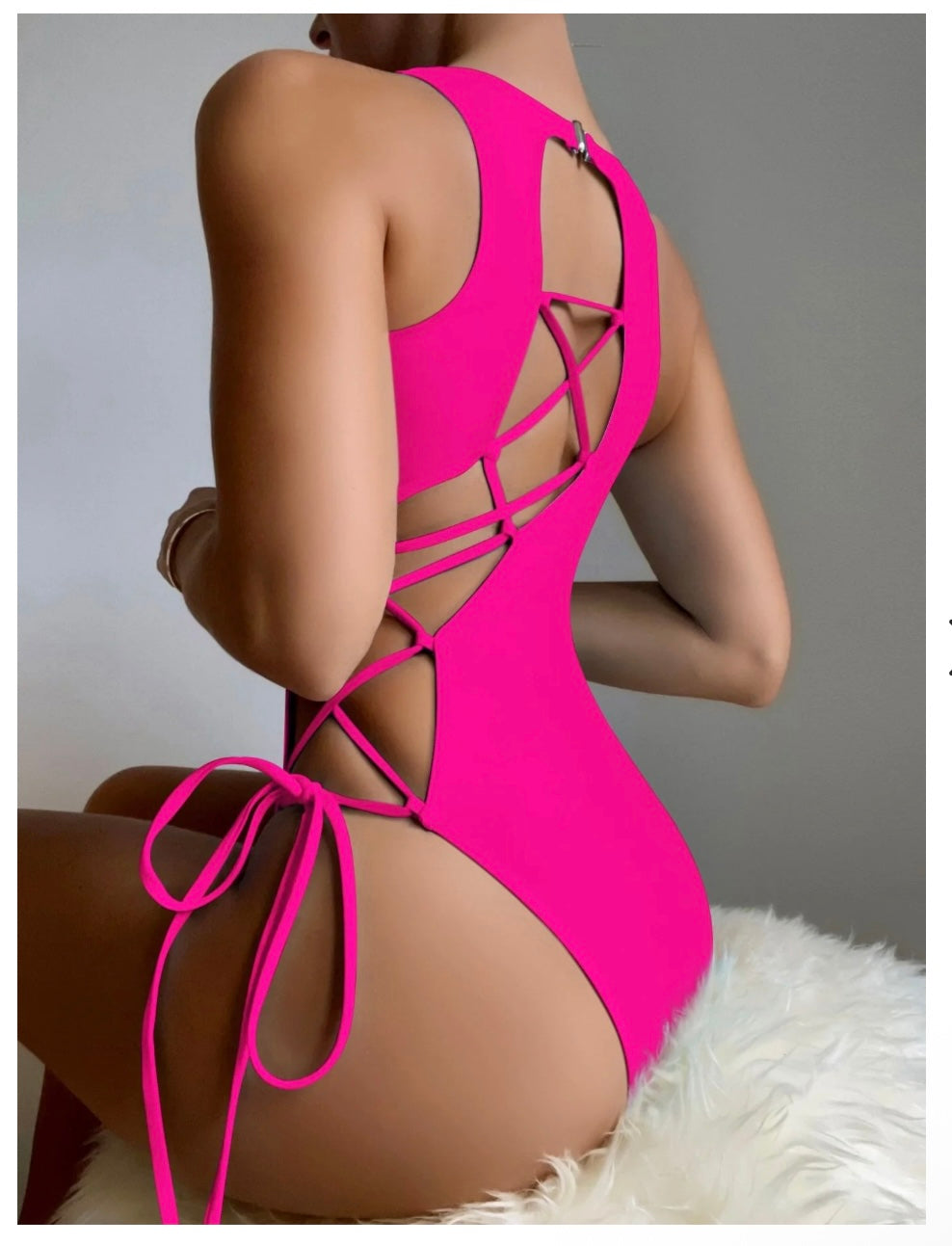 Lace-up One Piece Bikini/Body Suit
